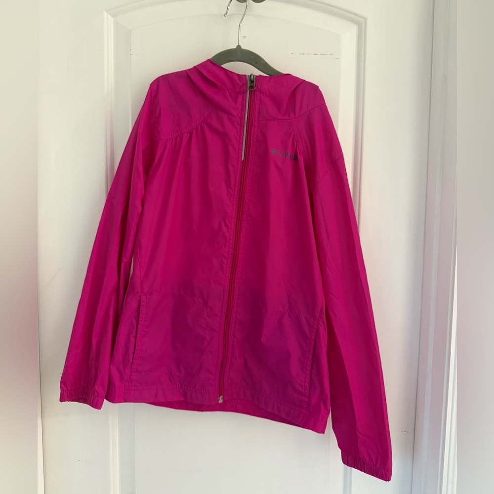 Columbia Rain Jacket, Girls, Hot Pink Size Medium 10-12